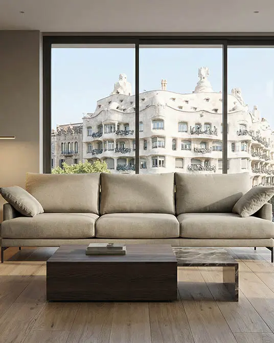 Sofá Nelson de Atemporal con diseño contemporáneo, líneas limpias y estética ligera.