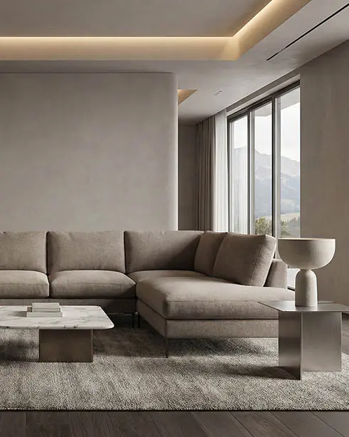 Sofá Blues Modern VEF de Atemporal con diseño contemporáneo, líneas limpias y tapizado confortable.