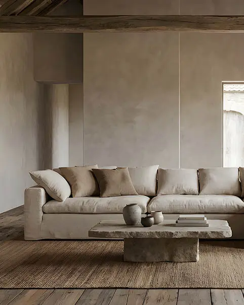 sofá Atemporal Serjac de color beige