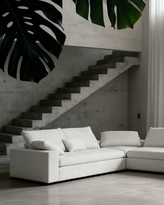 Sofá Otelo de Atemporal de diseño contemporáneo con tapizado confortable.