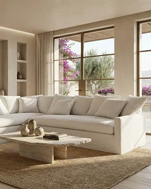 Sofá Linus 4U de Atemporal de diseño modular y contemporáneo con tapizado confortable.