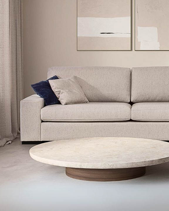 Sofá Izu de Moradillo con diseño contemporáneo y tapizado elegante.