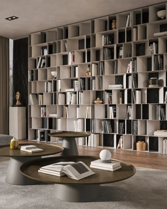 Estantería Nautilus de Cattelan en ambiente salón
