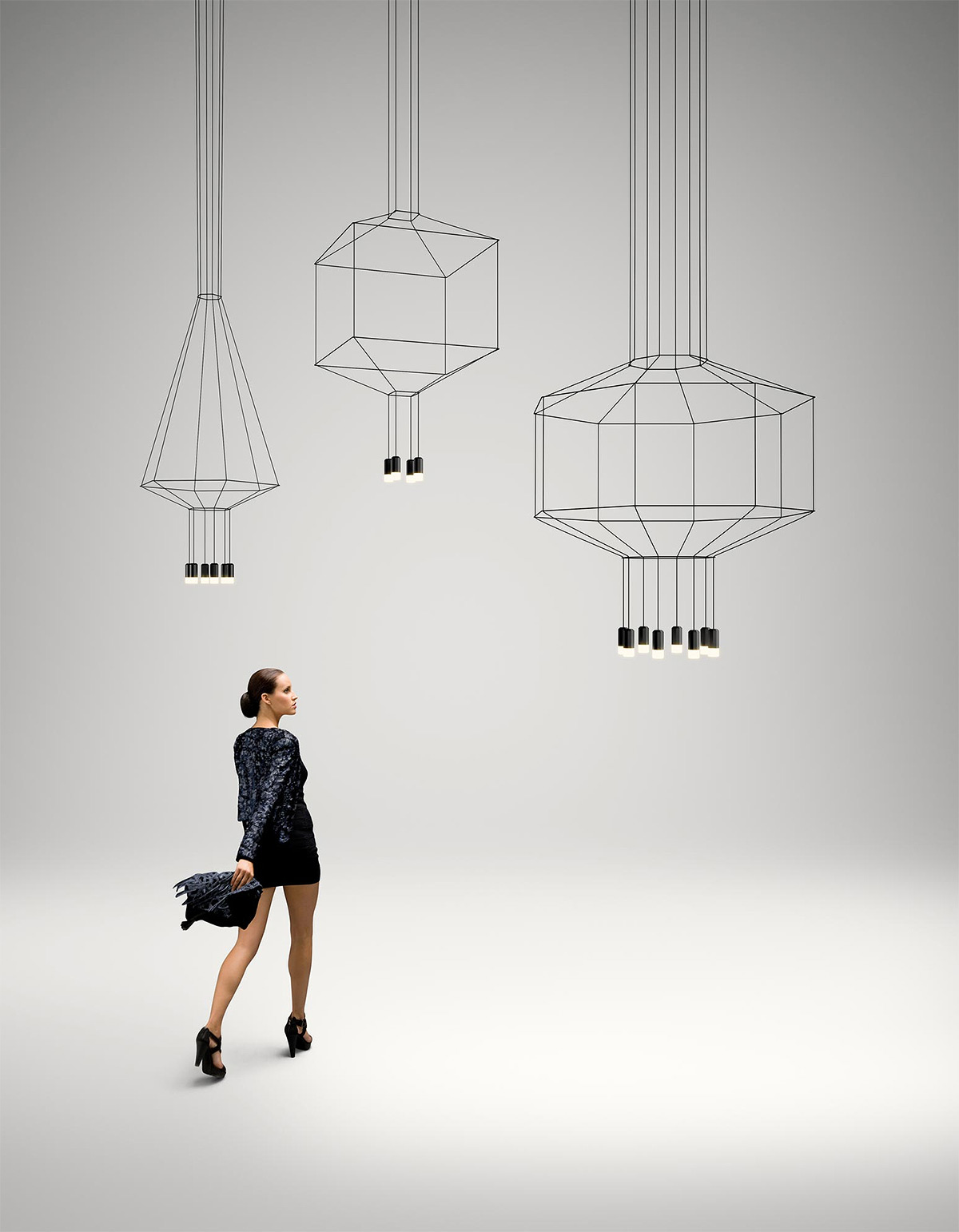 Lámparas suspendidas 3D de Vibia — Boceto — Tienda de Mobiliario, Iluminación y en Valencia